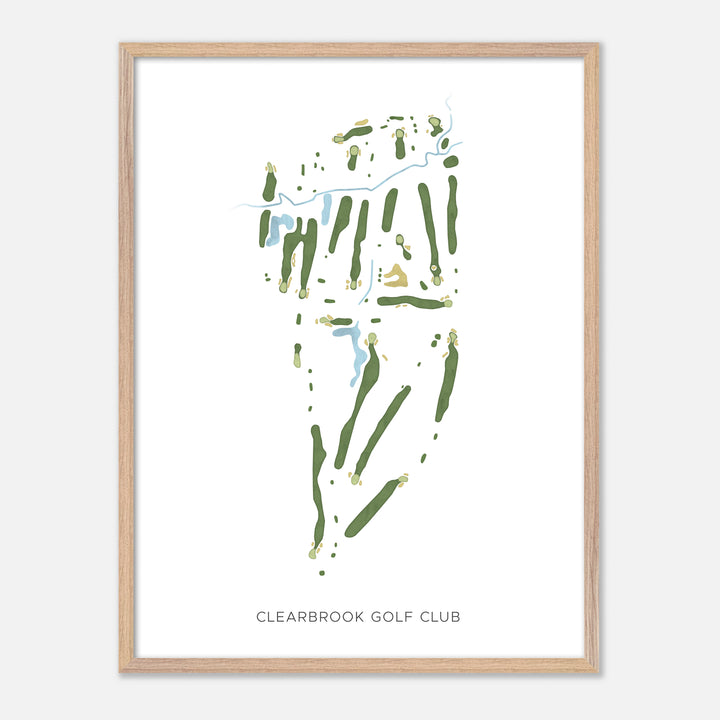 Print of Clearbrook Golf Club Modern Map
