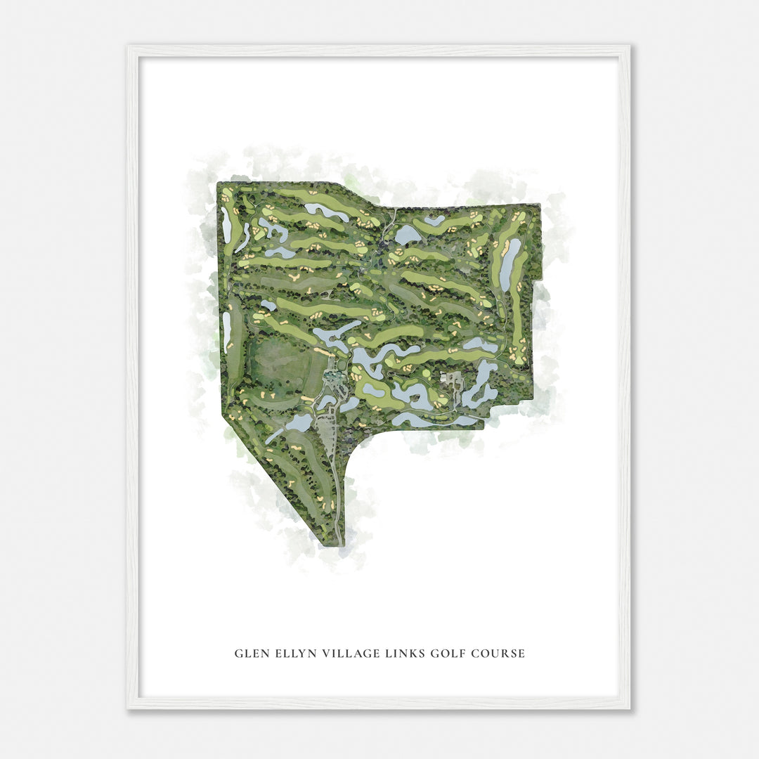 Print of Glen Ellyn Village Links Golf Course Classic Map