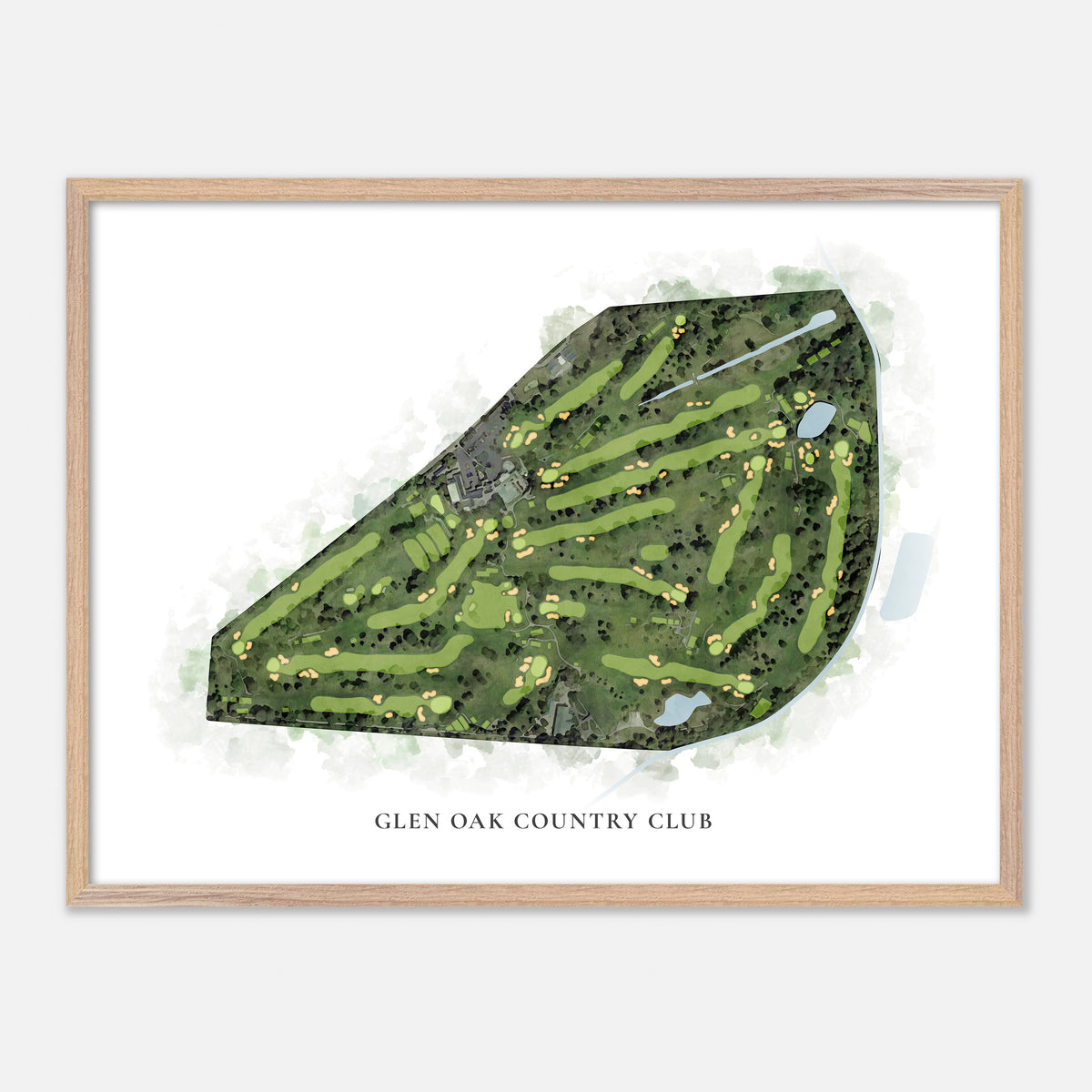 Print of Glen Oak Country Club Classic Map