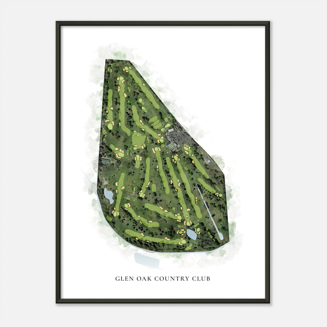 Print of Glen Oak Country Club Classic Map