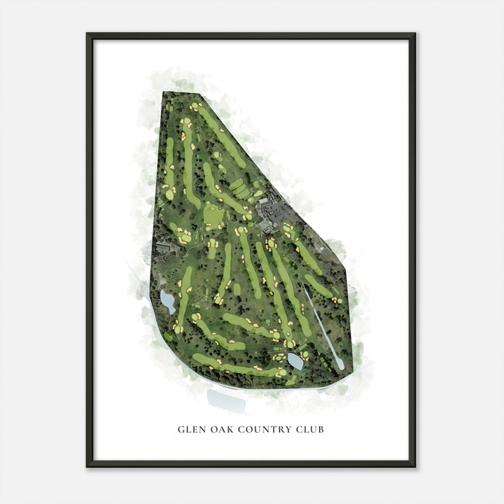 Print of Glen Oak Country Club Classic Map