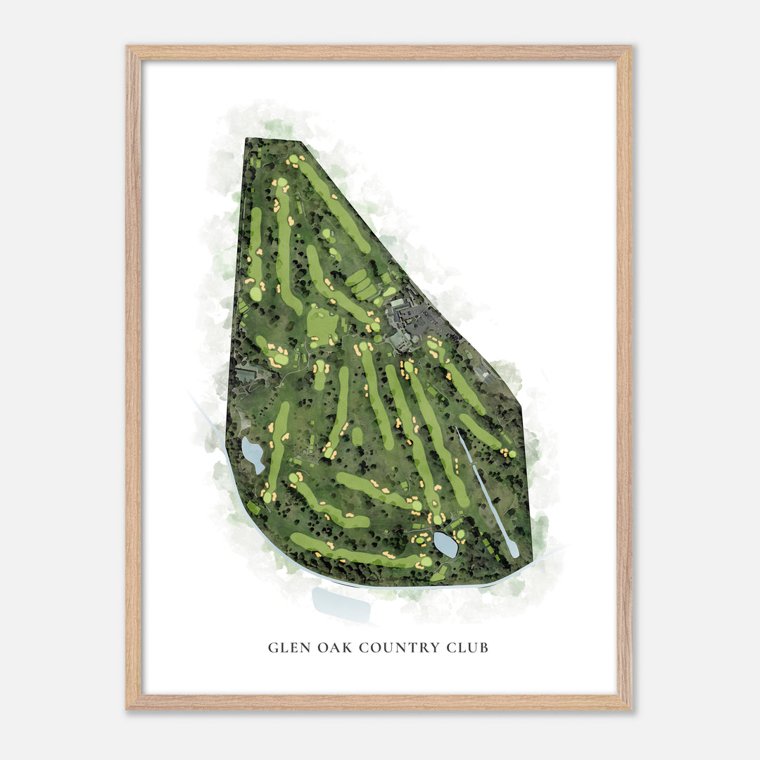 Print of Glen Oak Country Club Classic Map