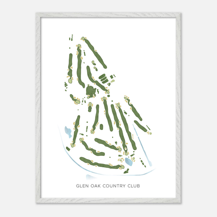 Print of Glen Oak Country Club Modern Map