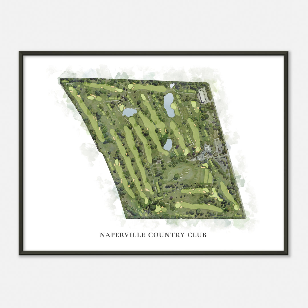 Print of Naperville Country Club Classic Map