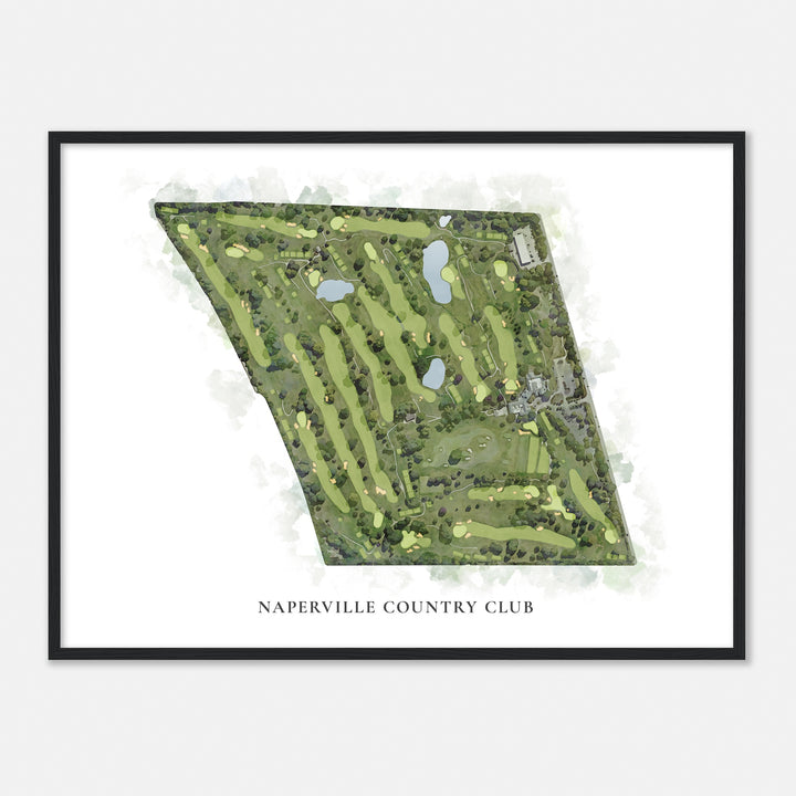 Print of Naperville Country Club Classic Map