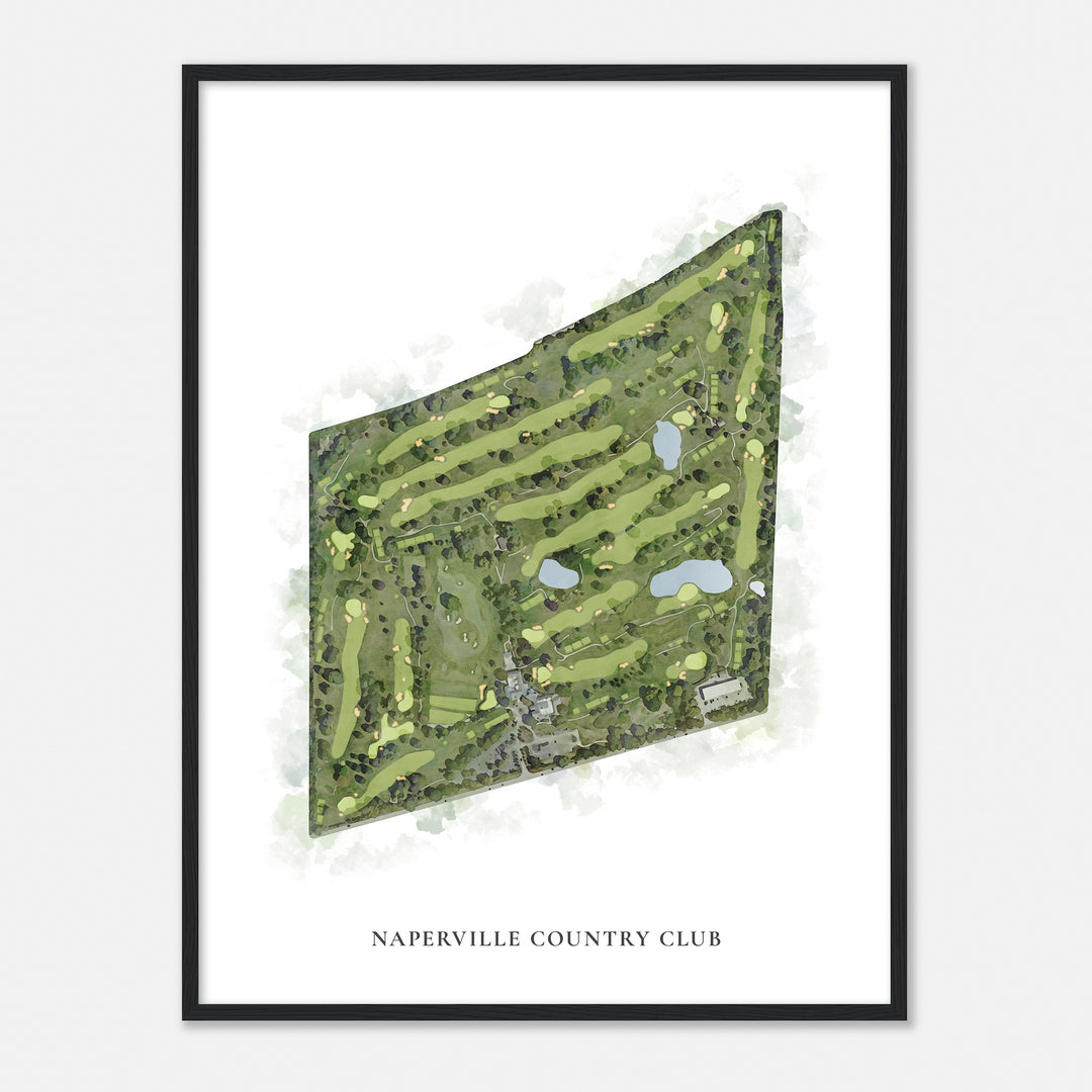Print of Naperville Country Club Classic Map