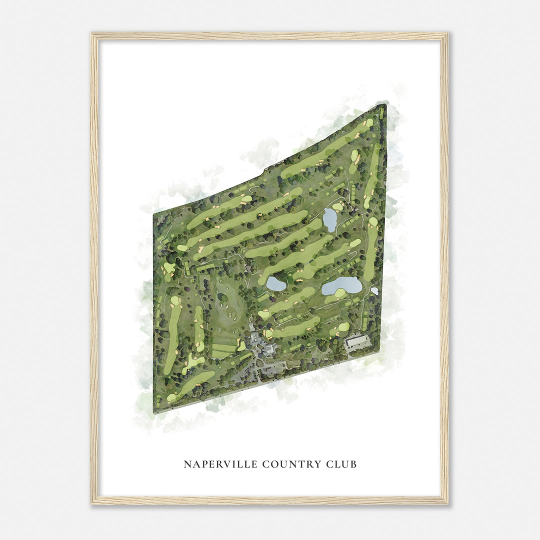 Print of Naperville Country Club Classic Map