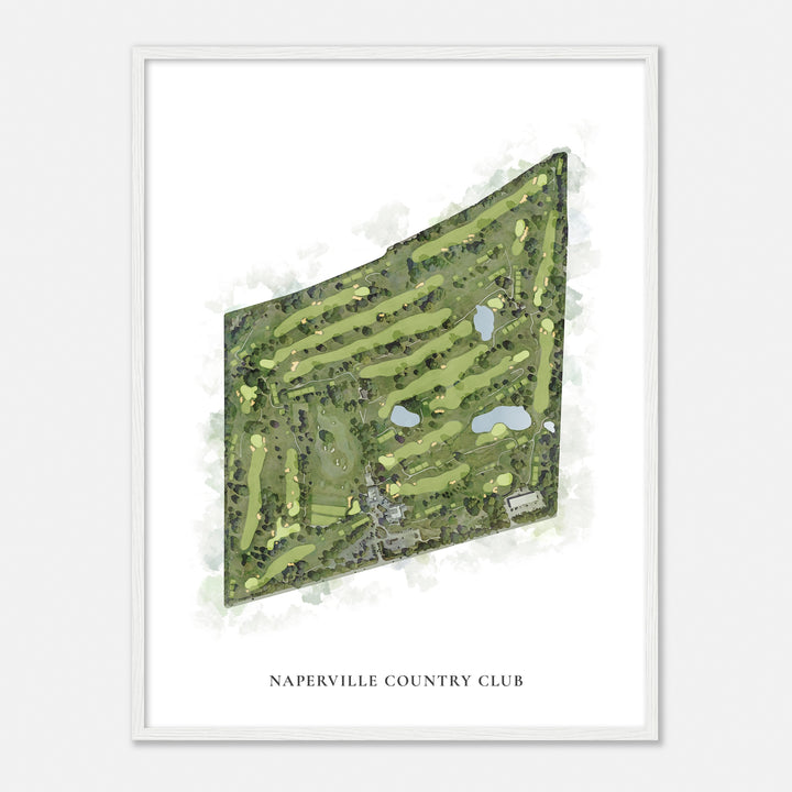 Print of Naperville Country Club Classic Map