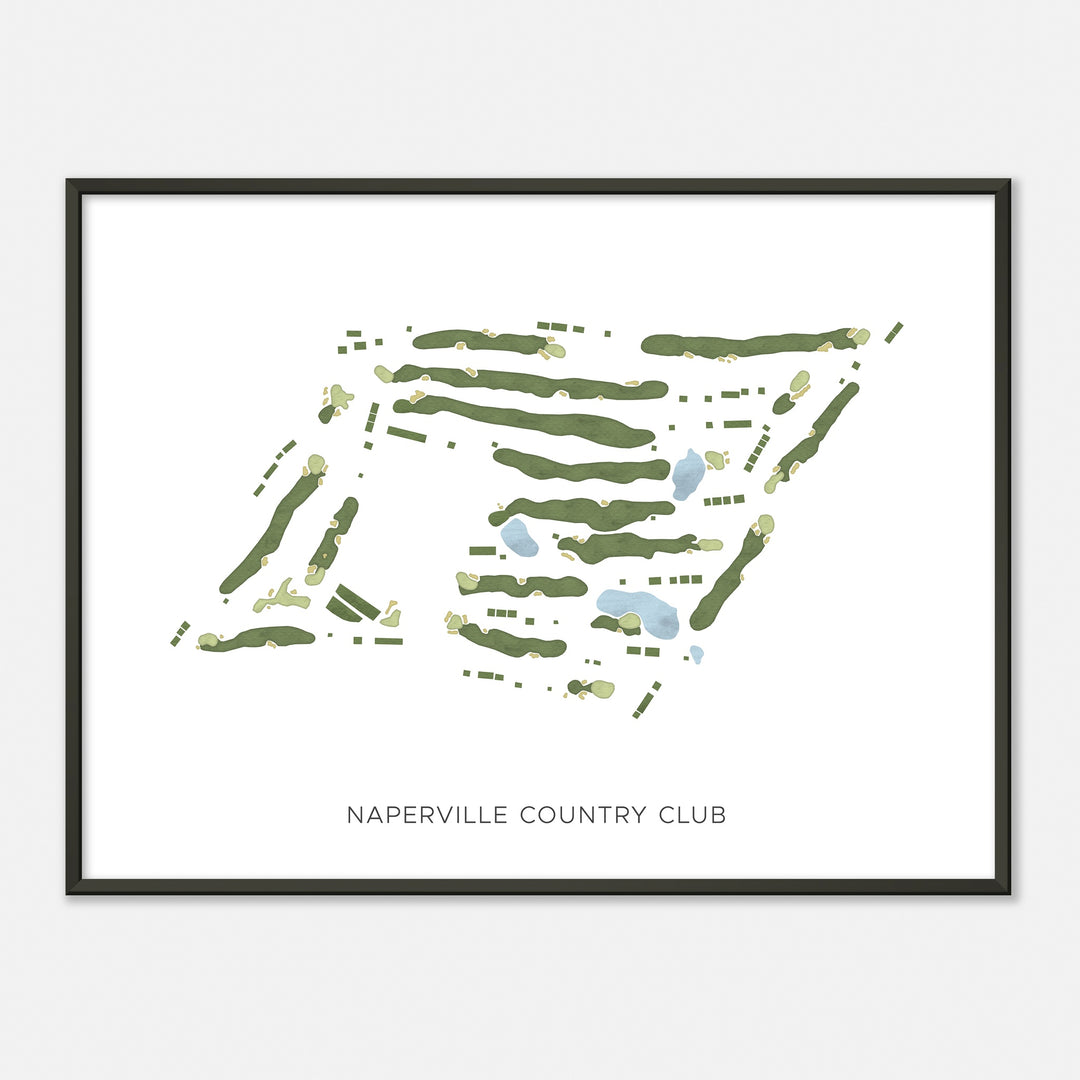 Print of Naperville Country Club Modern Map