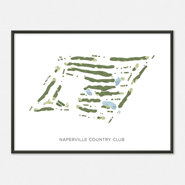 Print of Naperville Country Club Modern Map