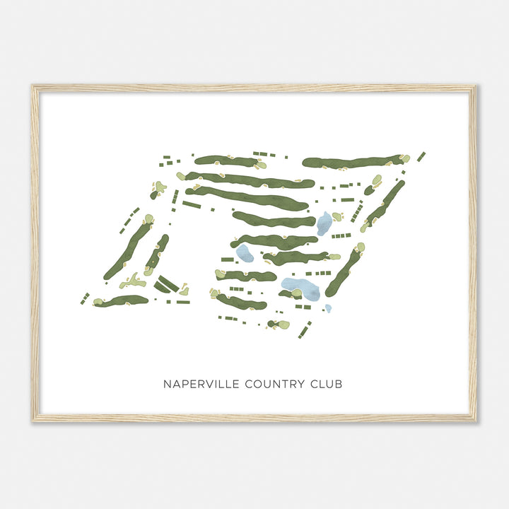 Print of Naperville Country Club Modern Map