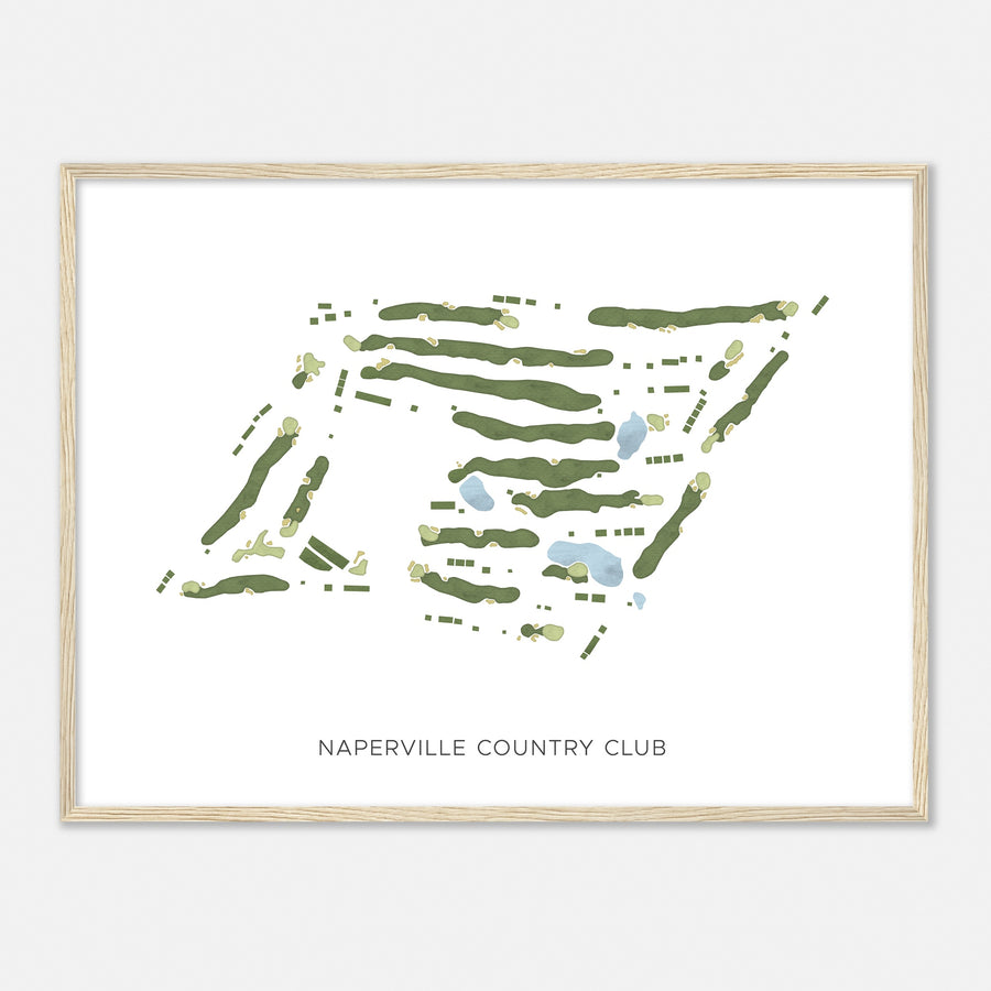 Print of Naperville Country Club Modern Map