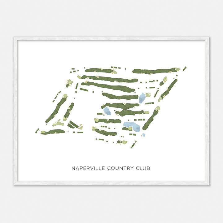 Print of Naperville Country Club Modern Map