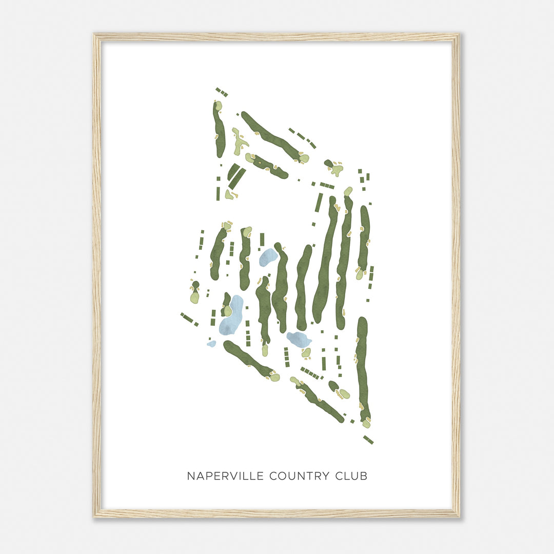 Print of Naperville Country Club Modern Map