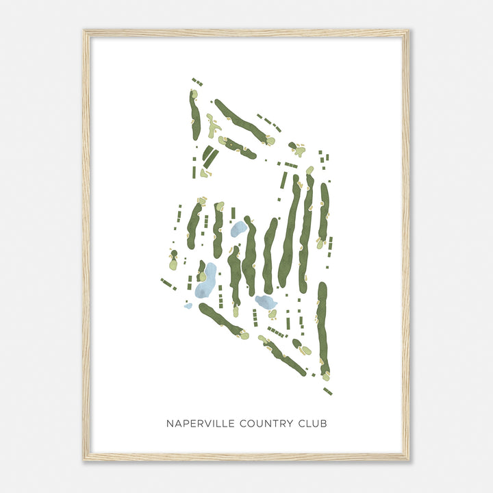 Print of Naperville Country Club Modern Map