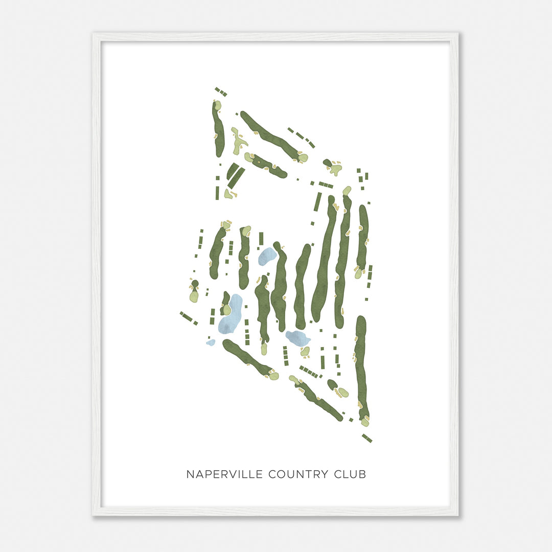 Print of Naperville Country Club Modern Map
