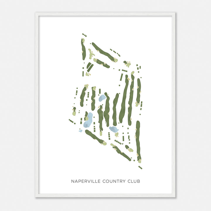 Print of Naperville Country Club Modern Map