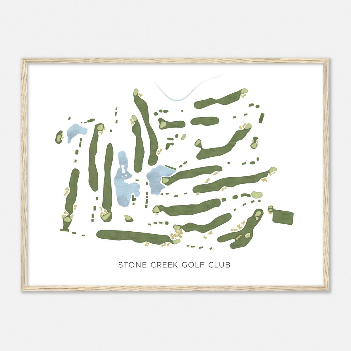 Print of Stone Creek Golf Club Modern Map