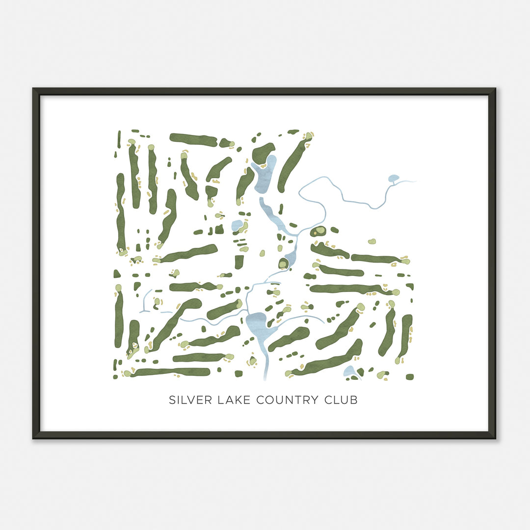 Print of Silver Lake Country Club Modern Map