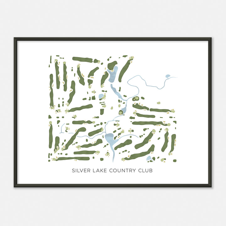 Print of Silver Lake Country Club Modern Map