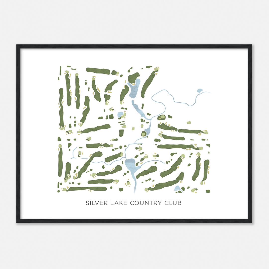 Print of Silver Lake Country Club Modern Map
