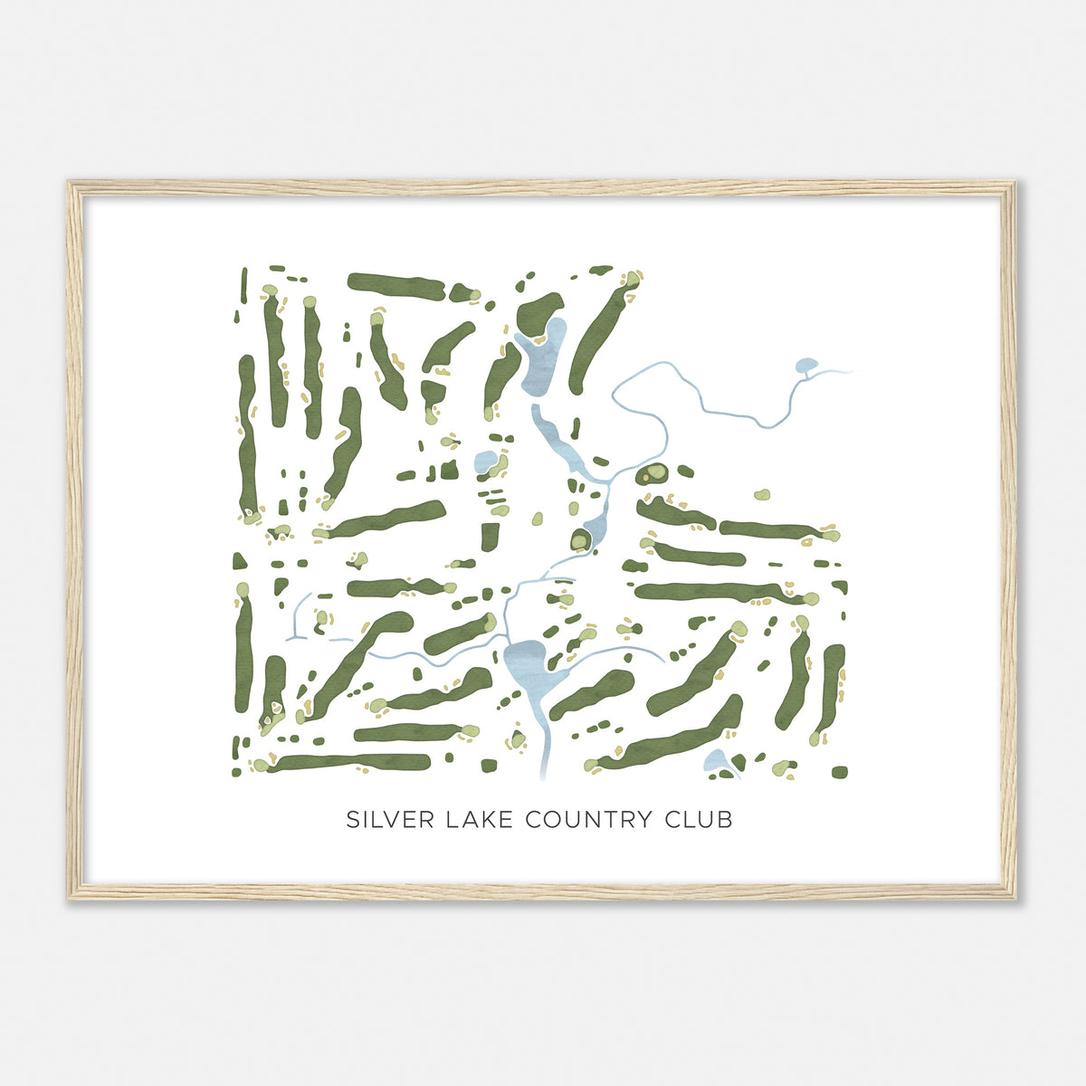 Print of Silver Lake Country Club Modern Map