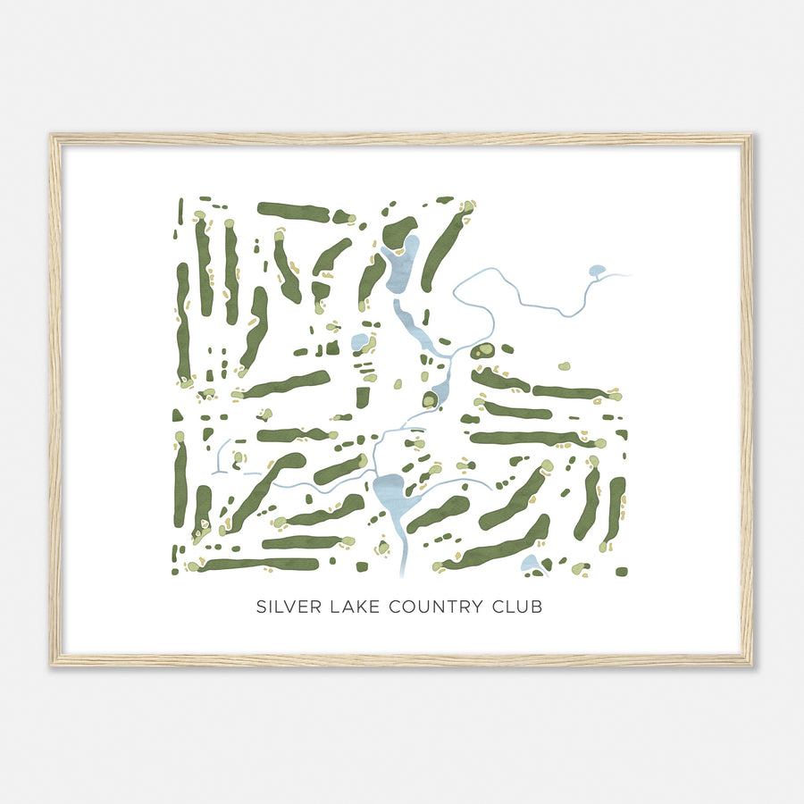 Print of Silver Lake Country Club Modern Map