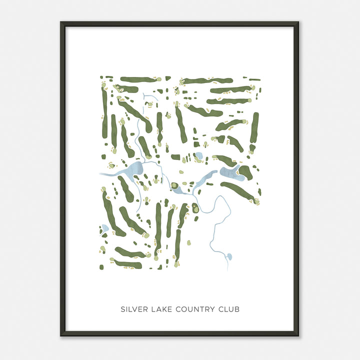 Print of Silver Lake Country Club Modern Map