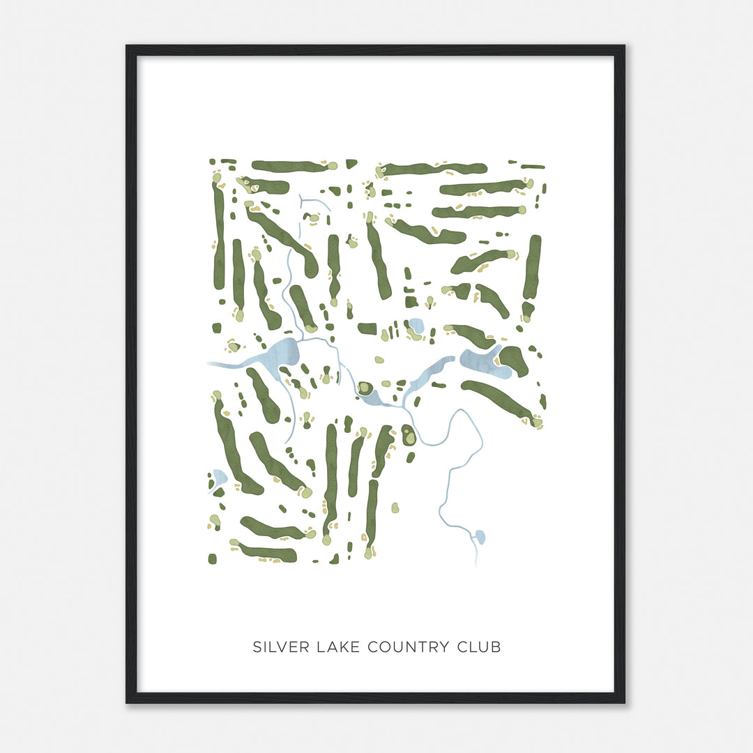 Print of Silver Lake Country Club Modern Map