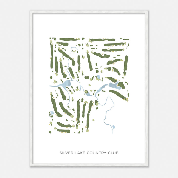 Print of Silver Lake Country Club Modern Map