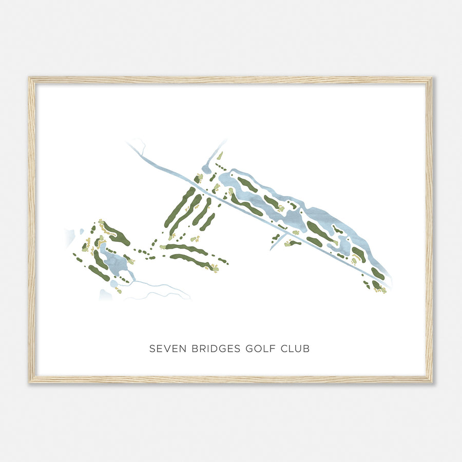 Print of Seven Bridges Golf Club Modern Map