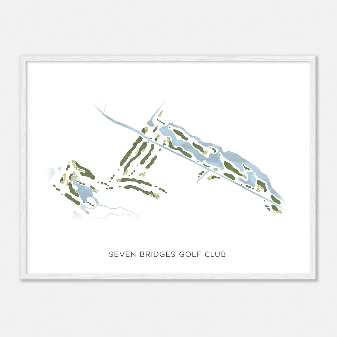 Print of Seven Bridges Golf Club Modern Map