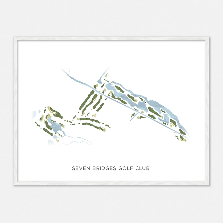 Print of Seven Bridges Golf Club Modern Map