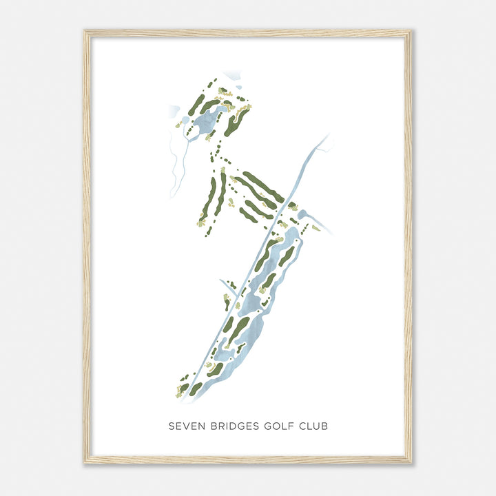 Print of Seven Bridges Golf Club Modern Map