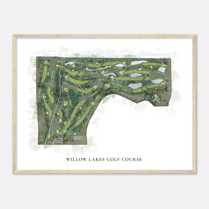 Print of Willow Lakes Golf Course Classic Map