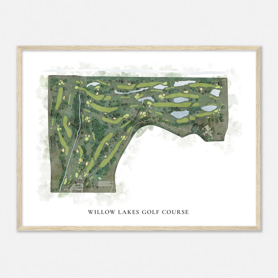 Print of Willow Lakes Golf Course Classic Map