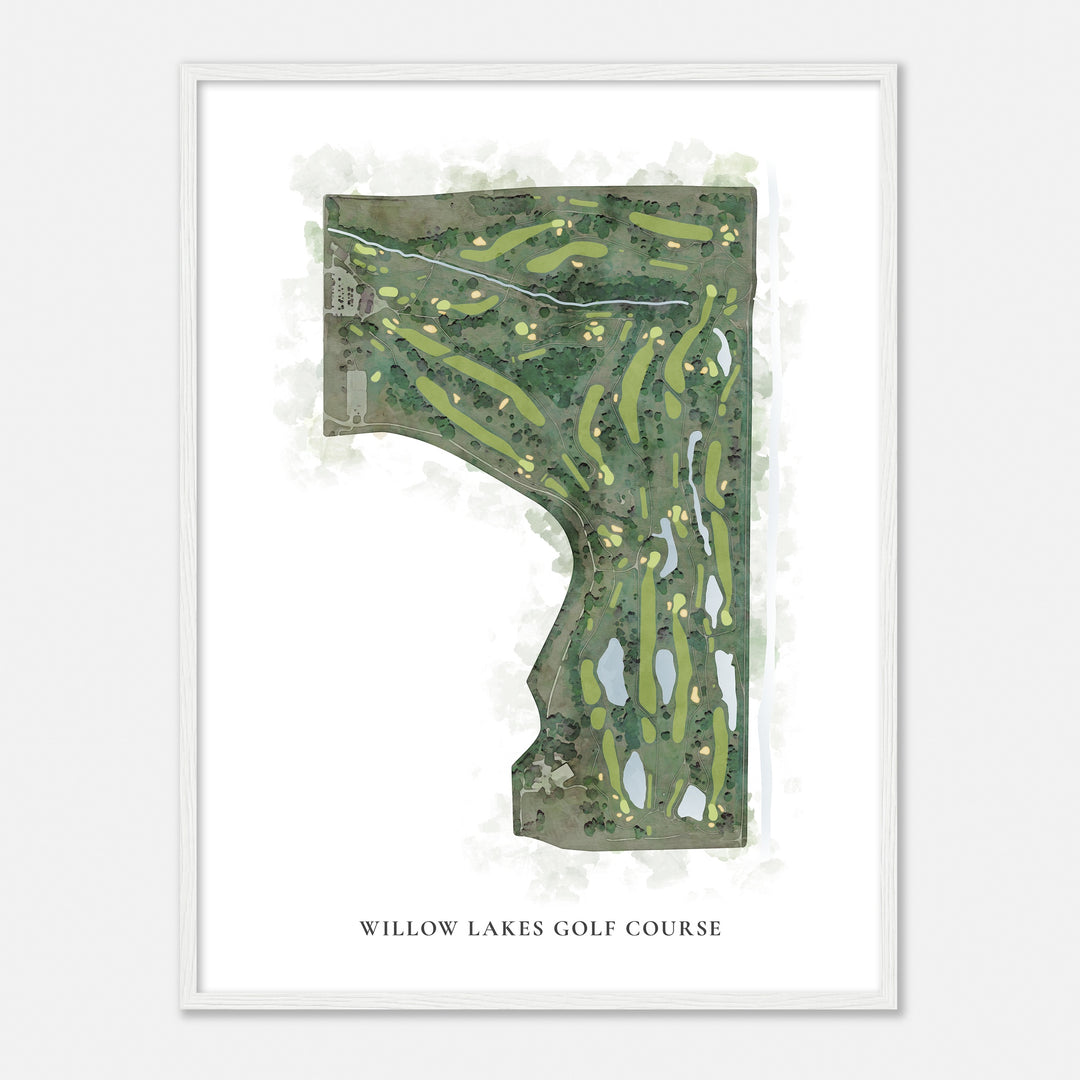 Print of Willow Lakes Golf Course Classic Map