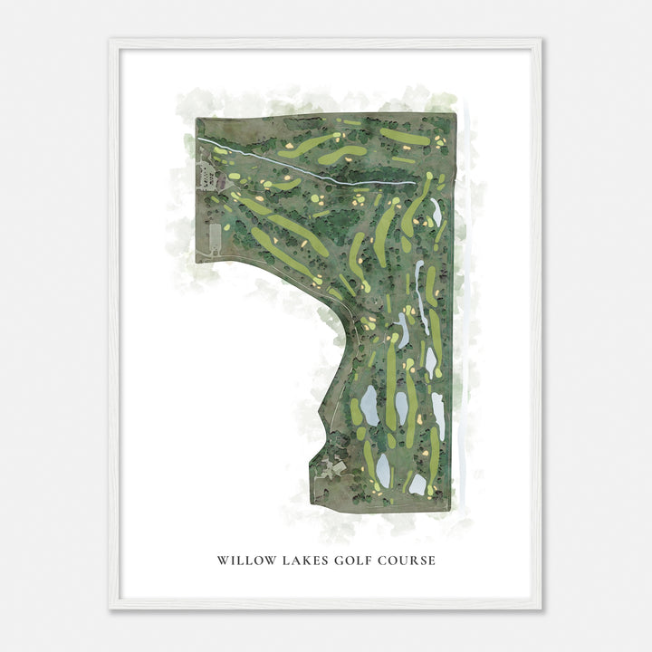 Print of Willow Lakes Golf Course Classic Map