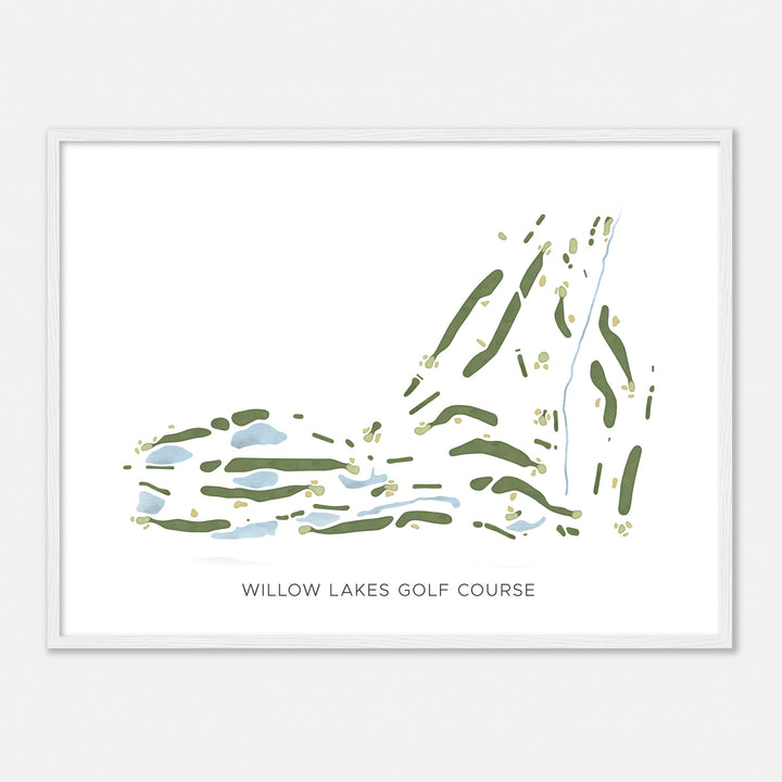 Print of Willow Lakes Golf Course Modern Map