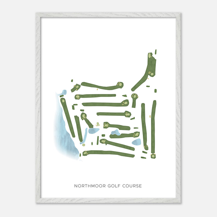 Print of Northmoor Golf Course Modern Map