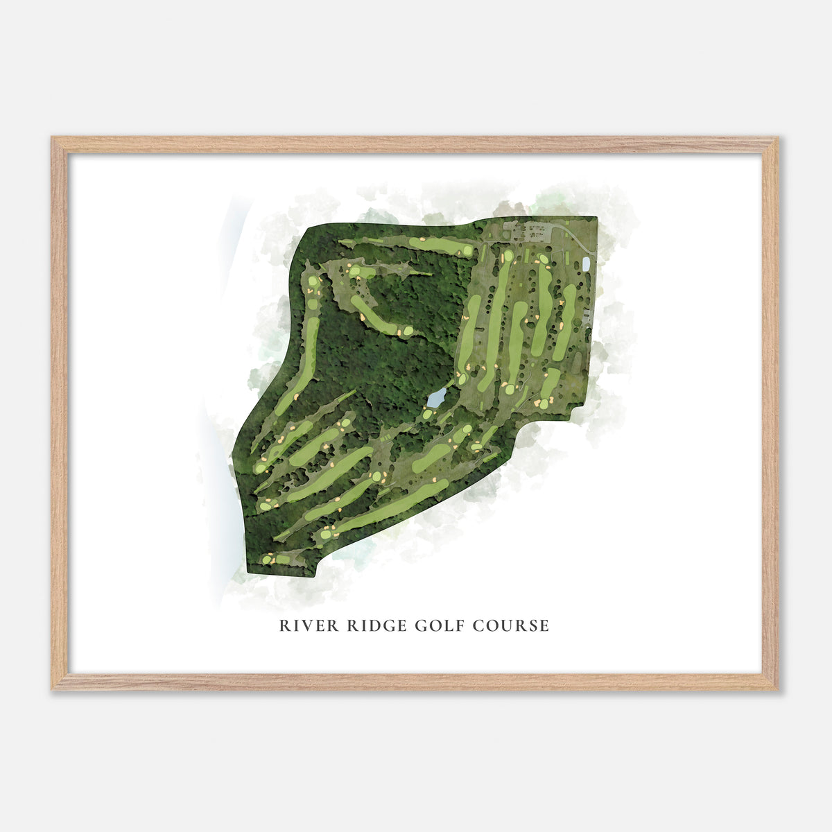 Print of River Ridge Golf Course Classic Map