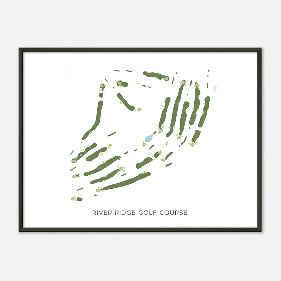 Print of River Ridge Golf Course Modern Map