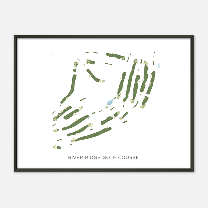 Print of River Ridge Golf Course Modern Map