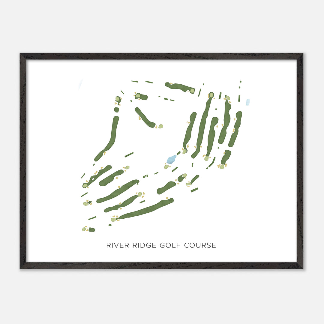 Print of River Ridge Golf Course Modern Map
