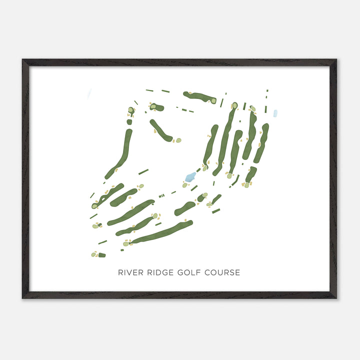 Print of River Ridge Golf Course Modern Map
