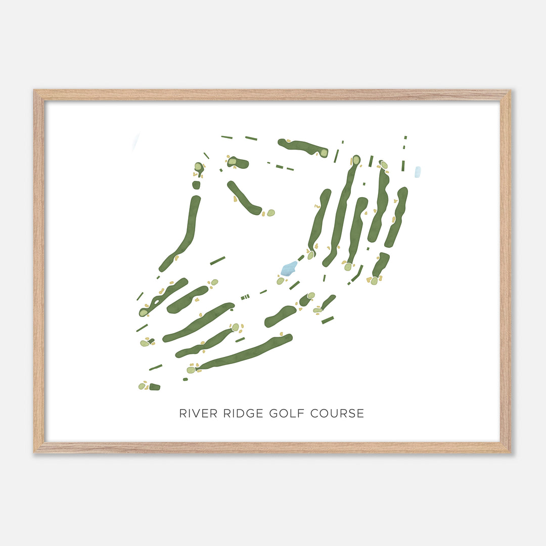 Print of River Ridge Golf Course Modern Map