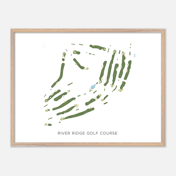 Print of River Ridge Golf Course Modern Map