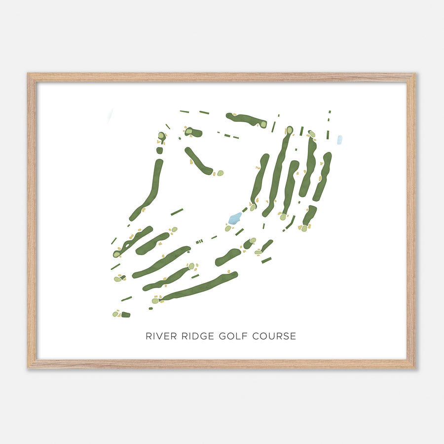 Print of River Ridge Golf Course Modern Map