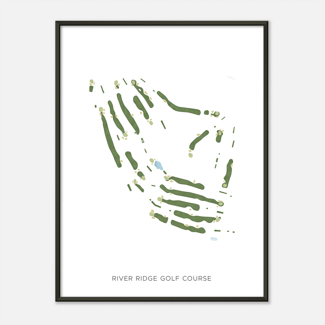 Print of River Ridge Golf Course Modern Map