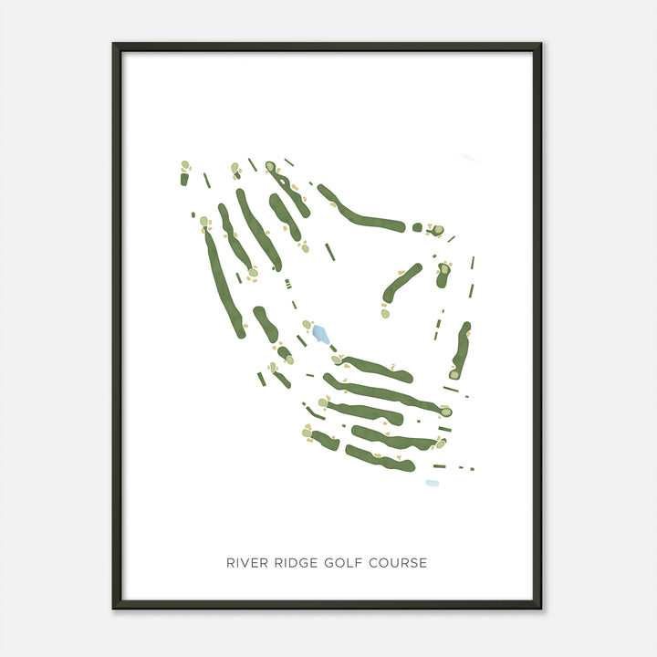 Print of River Ridge Golf Course Modern Map
